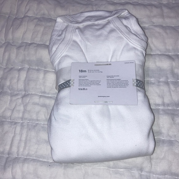 Carter’s Just One You 3 Pack Long Sleeve Cotton White Bodysuits Set 18month - Picture 4 of 4